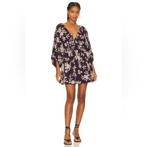 FREE PEOPLE  Portia Mini Dress in Black Cherry